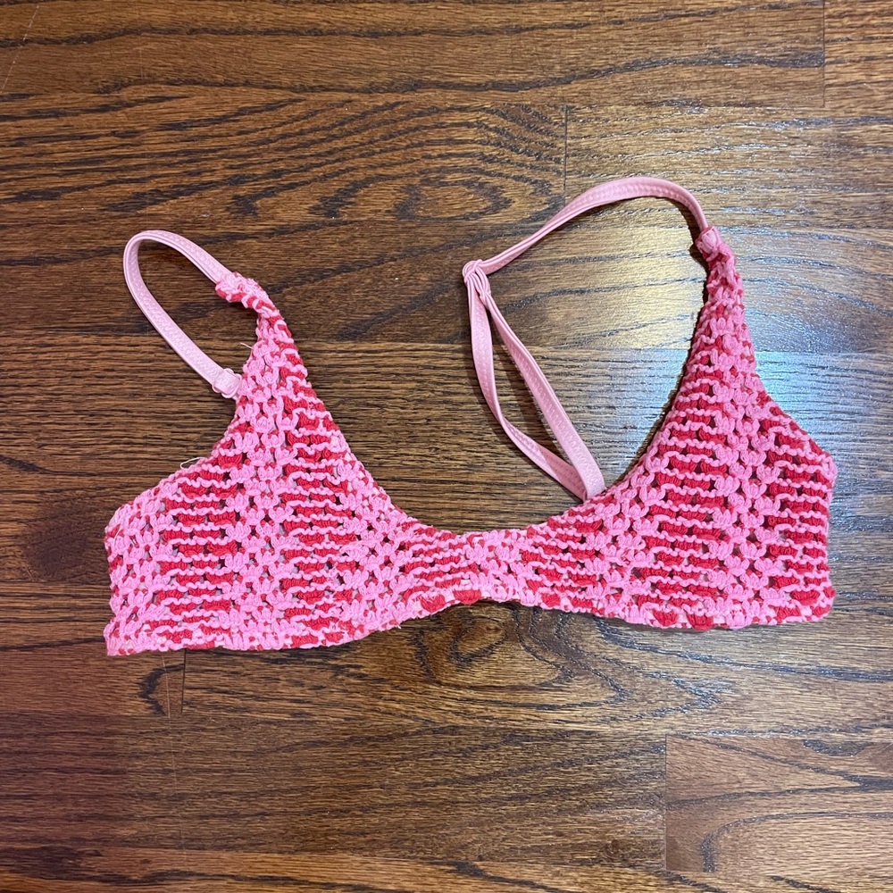 Triangl Swimwear Pink and Red Bikini Top